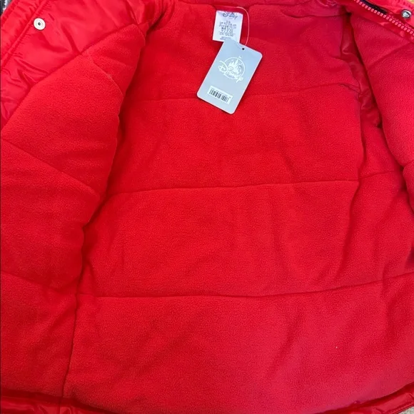Disney Pixar Lightning McQueen hooded puffer jacket Size 5/6 - Picture 4 of 10